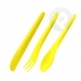 Kpl. sztućców łyżka, nóż, widelec - żółty
