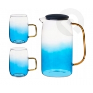Dzbanek + 2 szklanki niebieski color Starke Arube