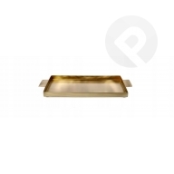 Taca złota metalowa z uchwytami 35x17x2CM HOMLA