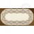 Bieżnik żakardowy owal 60x120 krem/złoty