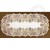Bieżnik żakardowy owal 50x100 krem/c.złoty
