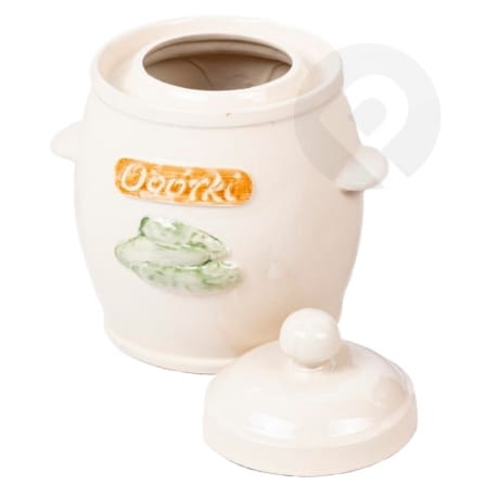 Kamionkowa beczka z pokrywką do kiszenia kremowa 3L