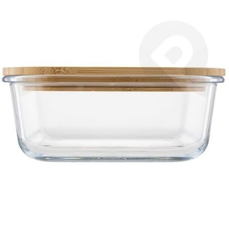 Szklany pojemnik z bambusową przykrywką 770ml Florina