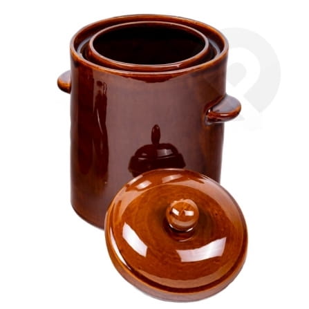 Kamionkowa beczka z pokrywką i kołnierzem do kiszenia 2,5L