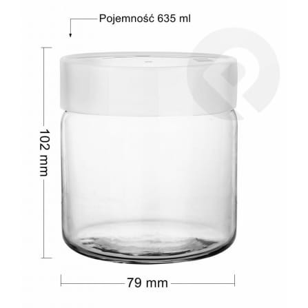 Szklany pojemnik 635 ml