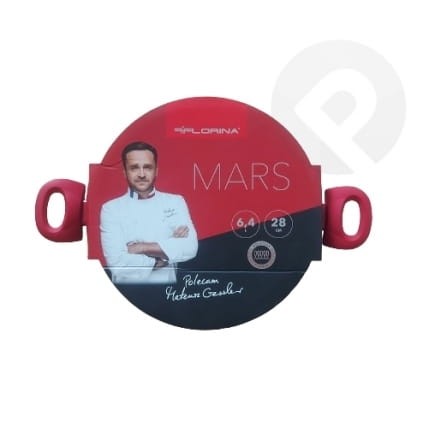 Garnek z powłoką nieprzywieralną 28cm 6,4L MARS FLORINA