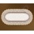 Bieżnik żakardowy owal 50x110 krem/c.złoty