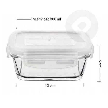 Szklany pojemnik z przykrywką 300 ml