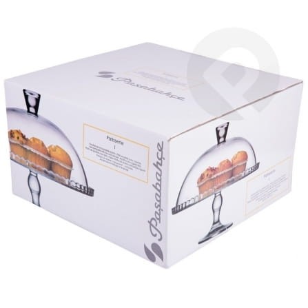 Patera na nóżce z kloszem Patisserie 32 cm PASABAHCE