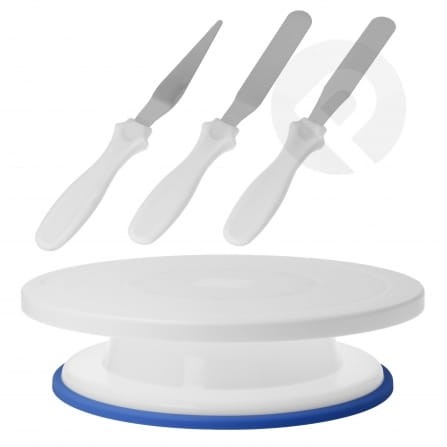 Patera obrotowa na ciasto + szpatułki