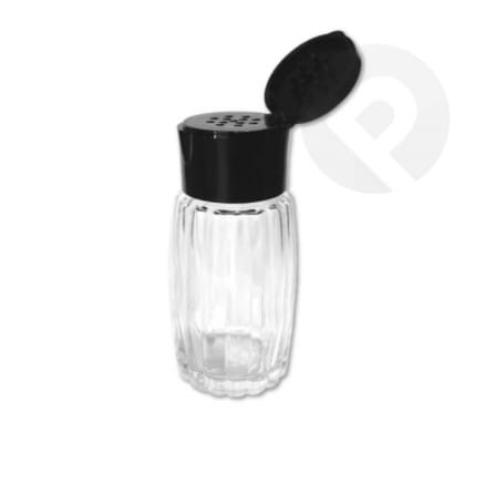 Pojemnik na przyprawy 50 ml z klapką czarny