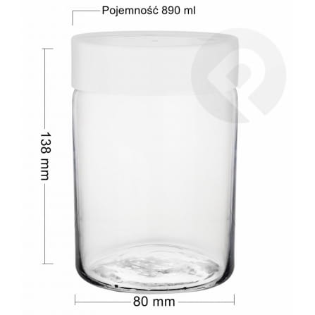 Szklany pojemnik 890 ml