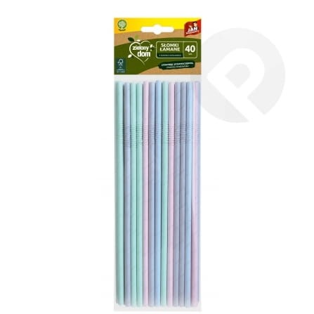 Słomki papierowe pastelowe 40szt. Jan Niezbędny