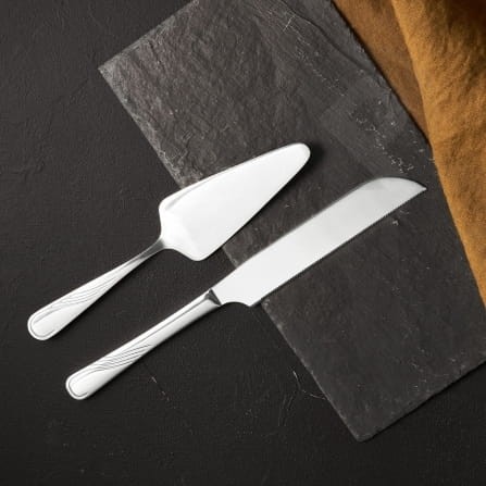 Zestaw do ciasta 2-elementowy Napoli łopatka + nóż AMBITION