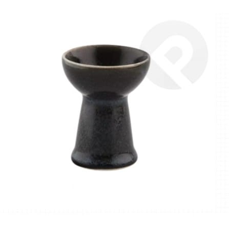 Kieliszek porcelanowy,  podstawka na jajko TIME BLACK DUKA
