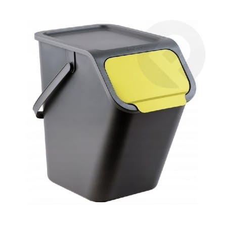 Kosz do segregacji BINI czarny Plastik 25L