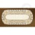 Bieżnik żakardowy owal 65x135 krem/c.złoty
