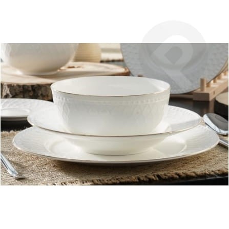 Miseczka śniadaniowa 16cm porcelanowa zdobiona ROMA GOLD VILLA ITALIA