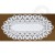 Bieżnik żakardowy owal 50x110 biały
