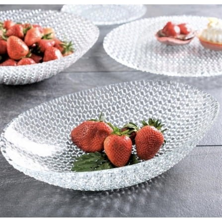 Salaterka owalna szklana 32 cm DIAMOND VILLA ITALIA