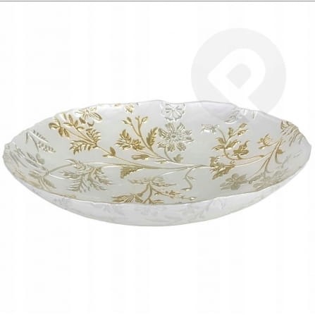 Salaterka szklana ręcznie dekorowana 30 cm ROSLIN VILLA ITALIA