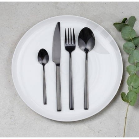 Sztućce w zestawie 24 elementy Como Black AMBITION