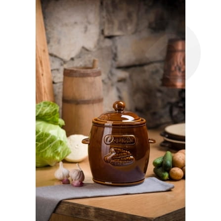 Kamionkowa beczka z pokrywką do kiszenia 3L