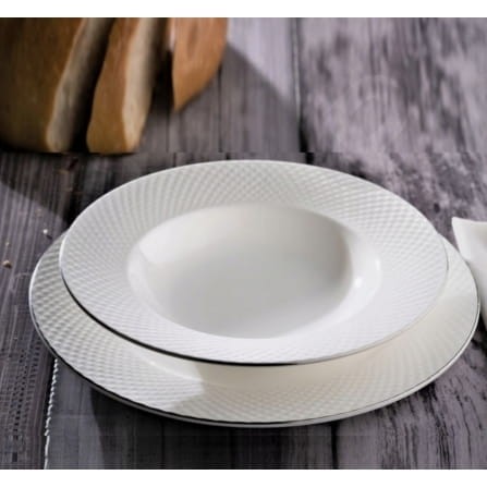 Talerz głęboki porcelanowy 23 cm BARI PLATIN VILLA ITALIA