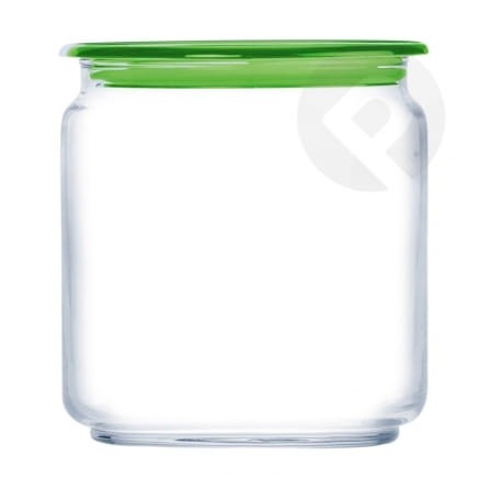 Słoik z zieloną pokrywką Plano 750ml Luminarc