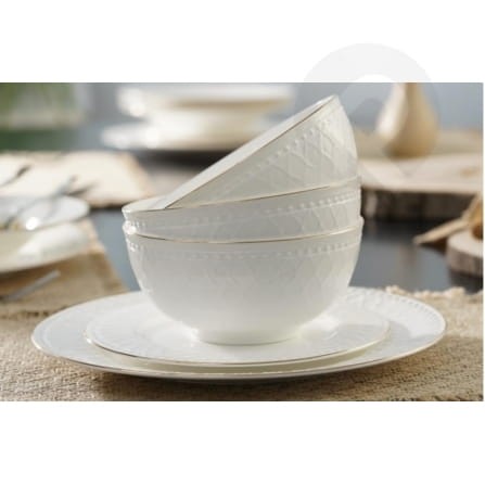 Miseczka śniadaniowa 16cm porcelanowa zdobiona ROMA GOLD VILLA ITALIA