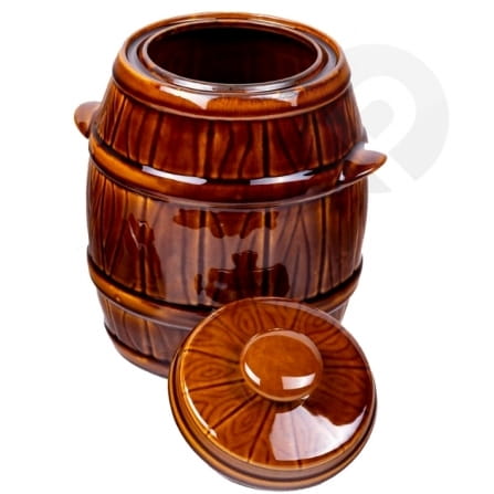 Kamionkowa beczka z pokrywką i kołnierzem do kiszenia 3,5L