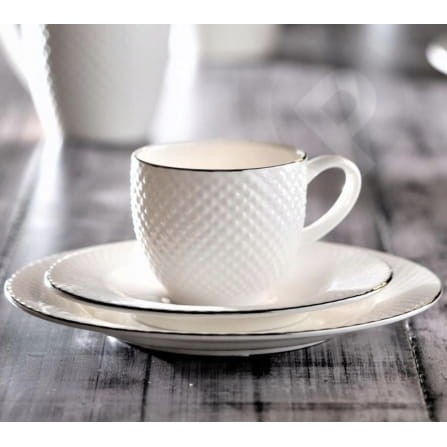 Filiżanka porcelanowa ze spodkiem do espresso 100ML BARI PLATIN VILLA ITALIA