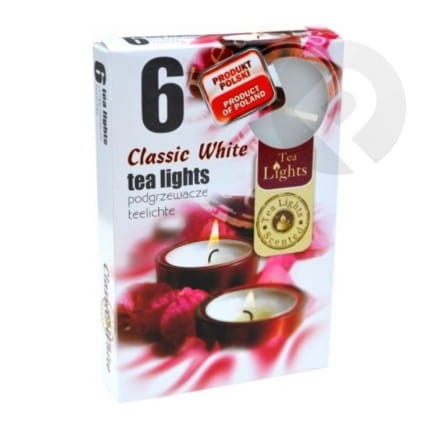 Podgrzewacze bezzapachowe Classic White 6 szt