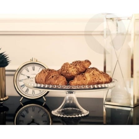 Patera na nóżce z ozdobnym rantem