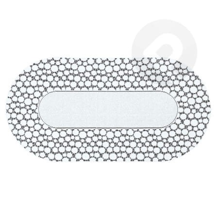 Bieżnik żakardowy owal 60x120 biały