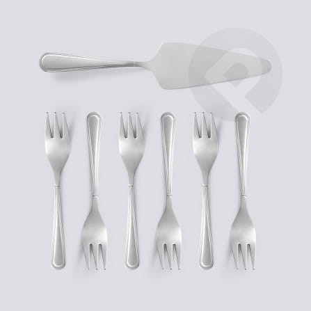 Komplet sztućców do ciasta Verona w pudełku AMBITION