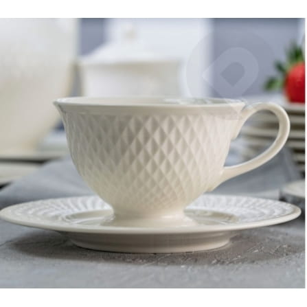 Filiżanka ceramiczna ze spodkiem do herbaty 220ML ECLAT VILLA ITALIA