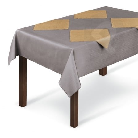 Obrus tkaninowy plamoodporny 130x180 brązowy