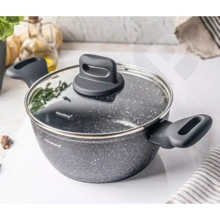 Garnek czarny marmurek 20cm 2,3l