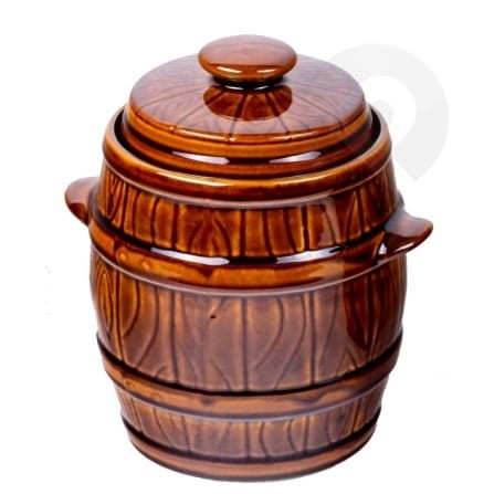 Kamionkowa beczka z pokrywką i kołnierzem do kiszenia 3,5L