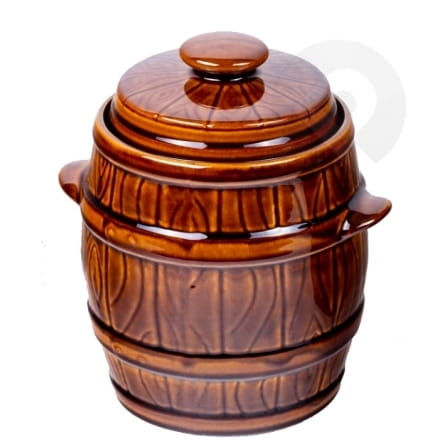 Kamionkowa beczka z pokrywką i kołnierzem do kiszenia 3,5L