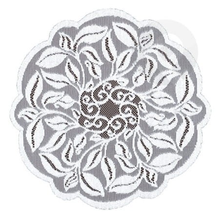 Serwetka żakardowa 35cm biała koło