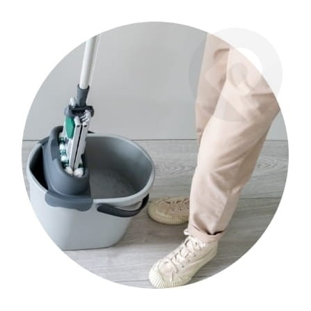 Zestaw do sprzątania + wiadro 13l z wyciskaczem + trzonek skręcany 130 cm ECO EGO
