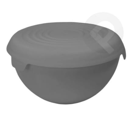 Miska plastikowa z przykrywką bąble 3 l szara