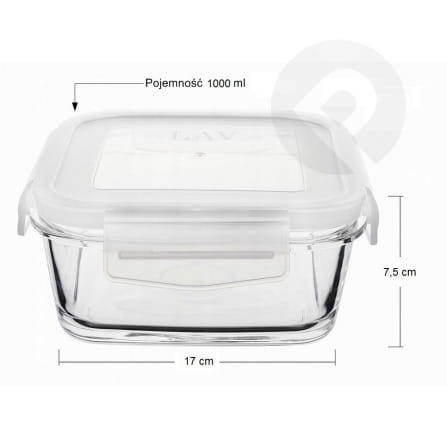 Szklany pojemnik z przykrywką 1000 ml