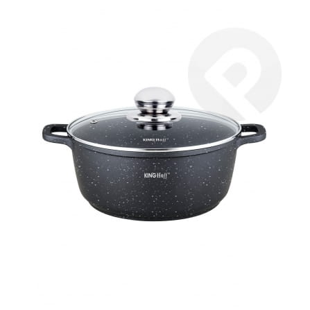 Garnek żaroodporny z powłoką marmurkową 28cm 6,5L