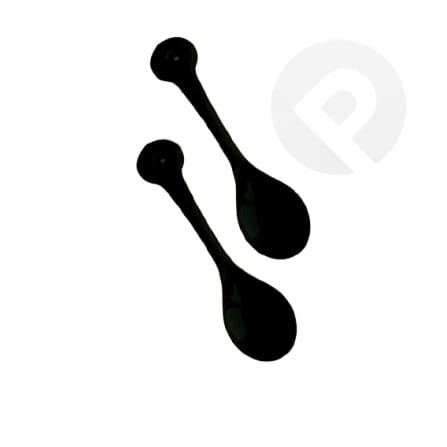 Łyżeczki plastikowe 2 sztuk - czarne