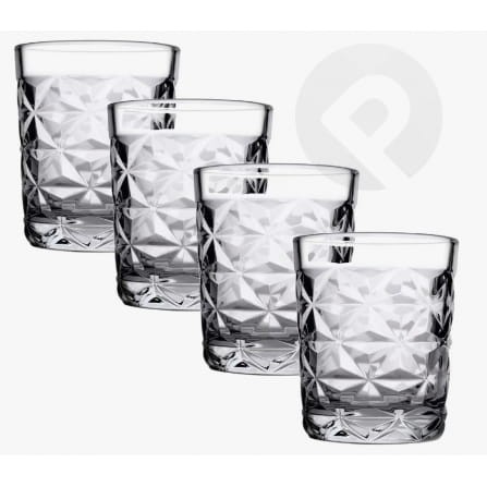 Komplet 4 niskich szklanek Estrella 305 ml PASABAHCE