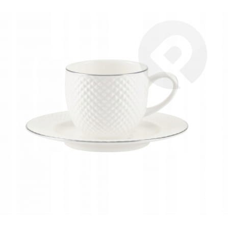 Filiżanka porcelanowa ze spodkiem do espresso 100ML BARI PLATIN VILLA ITALIA