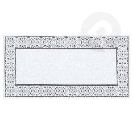 Bieżnik żakardowy prostokąt 60x120 biały